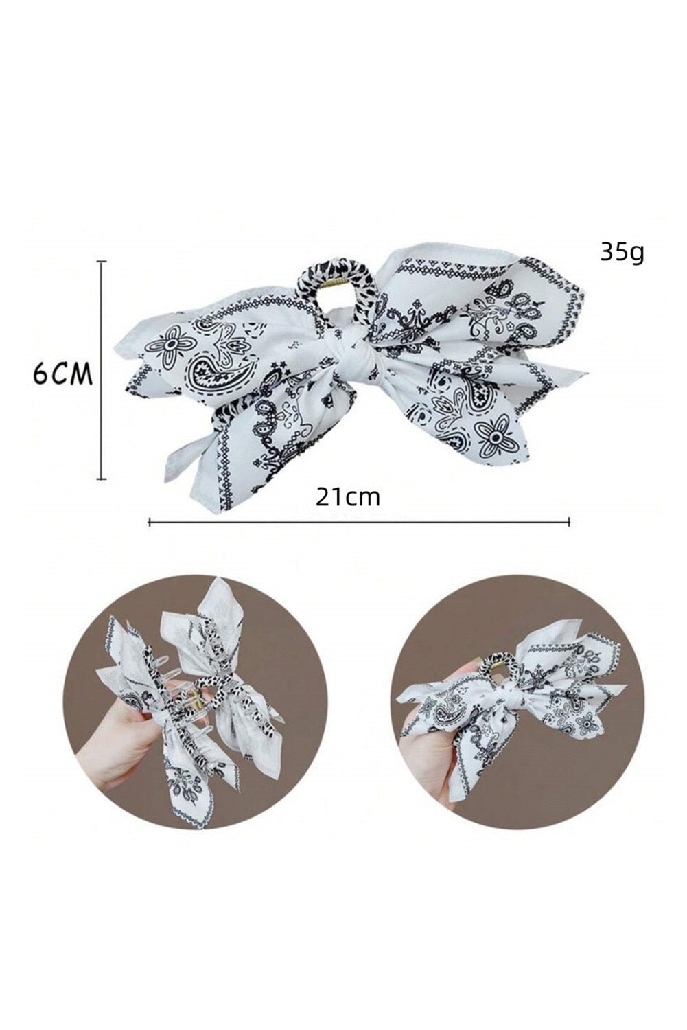 Paisley Print Hair Clip