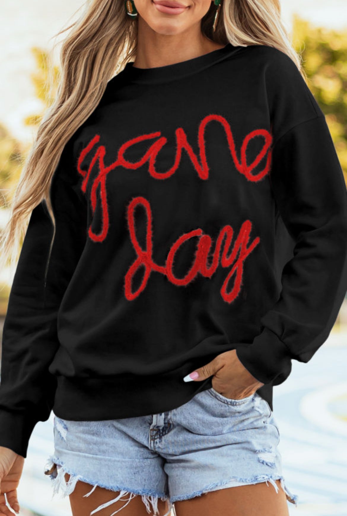 Black & Red Game Day Pullover