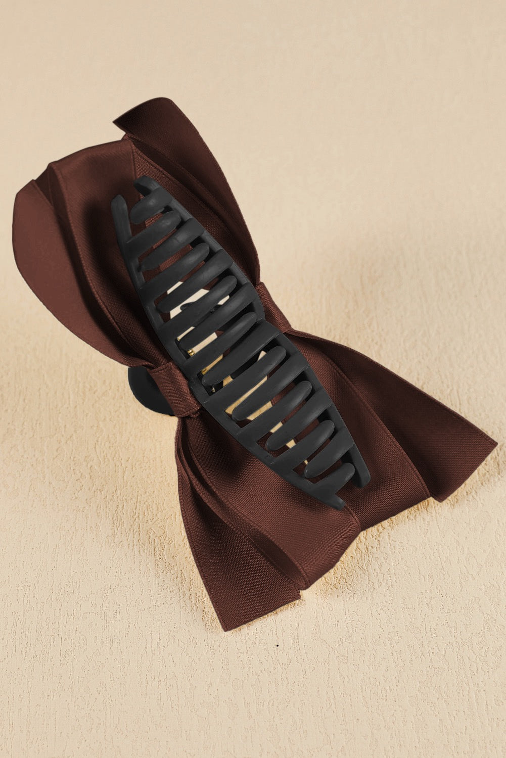 Coffee Bow Hair Clip