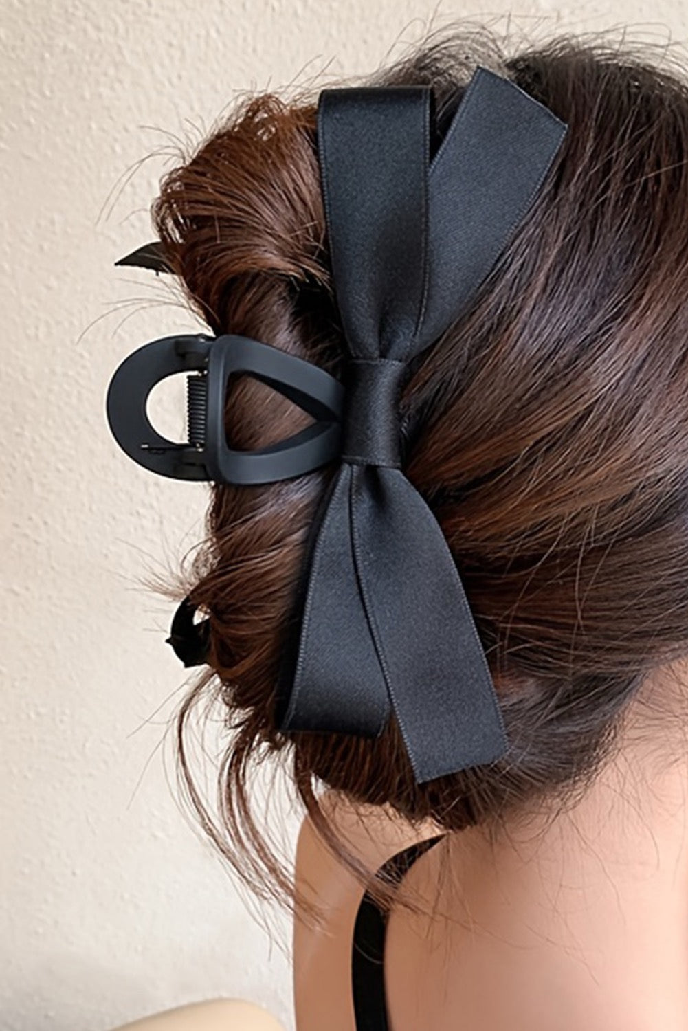 Black Bow Hair Clip