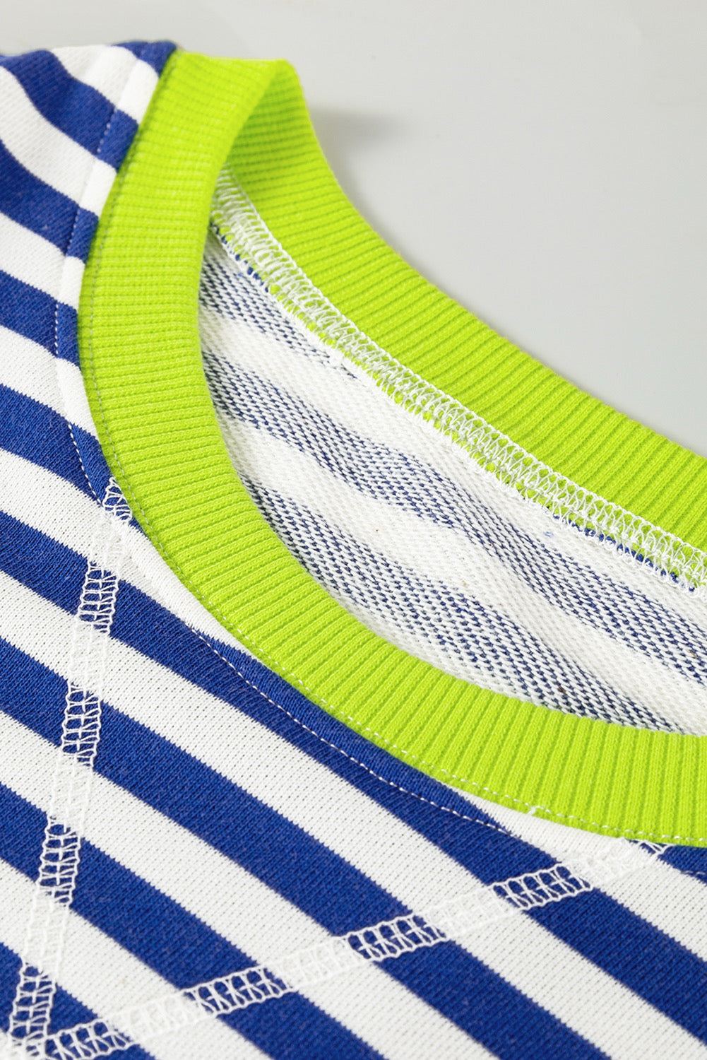Blue Stripe Contrast Sweater