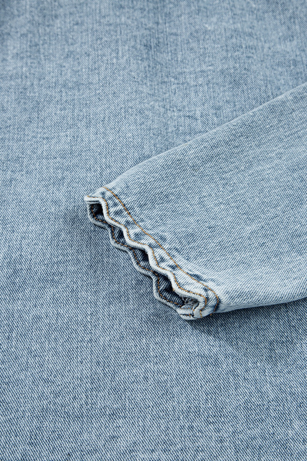 Scalloped Denim Shacket