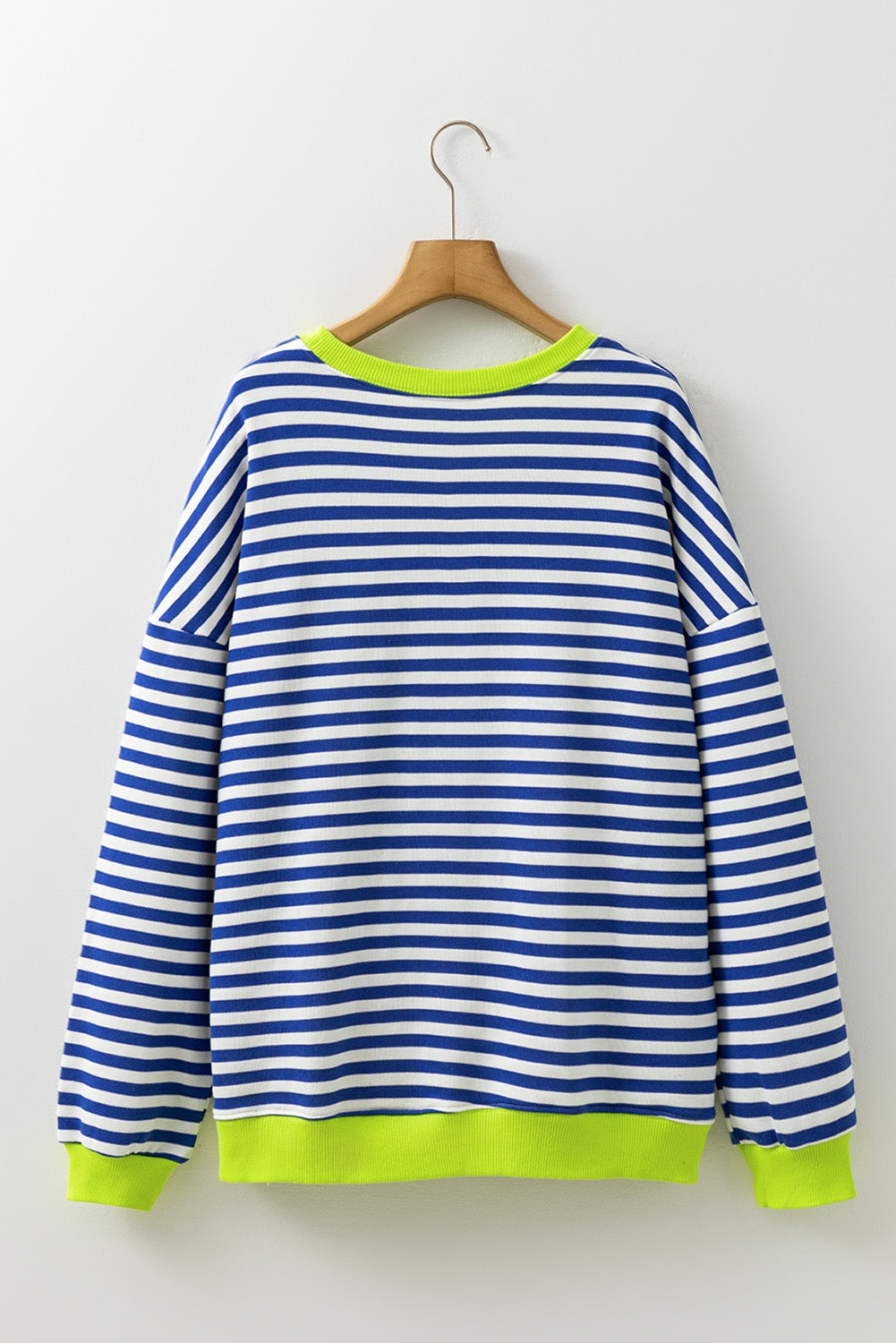 Blue Stripe Contrast Sweater