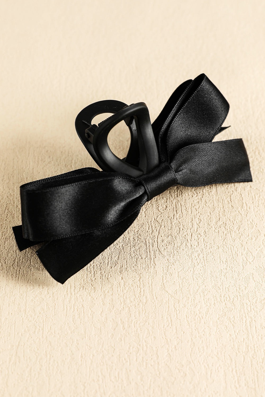Black Ribbon Bow Hair Clip