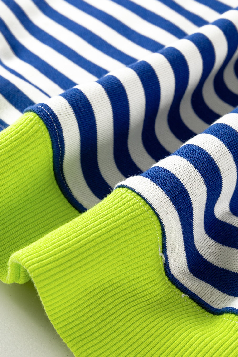 Blue Stripe Contrast Sweater