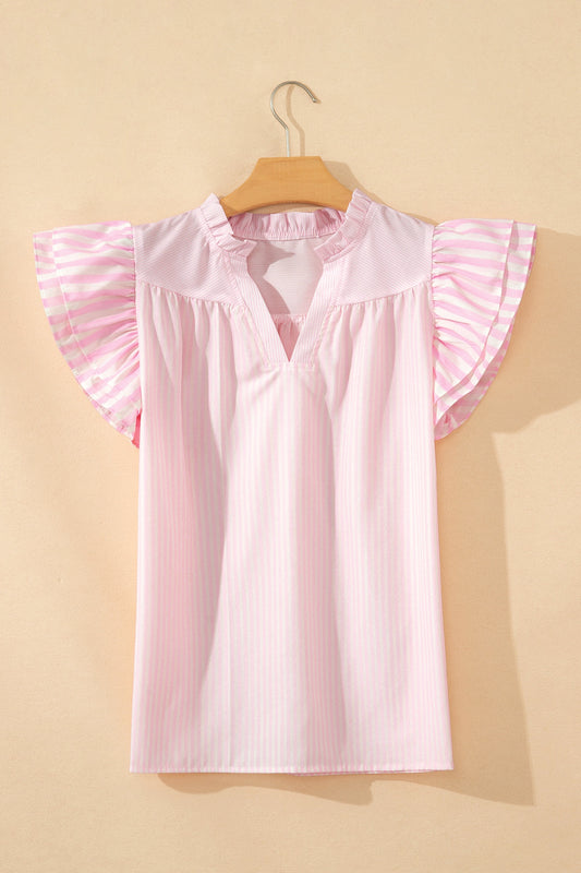 Pink Striped Blouse