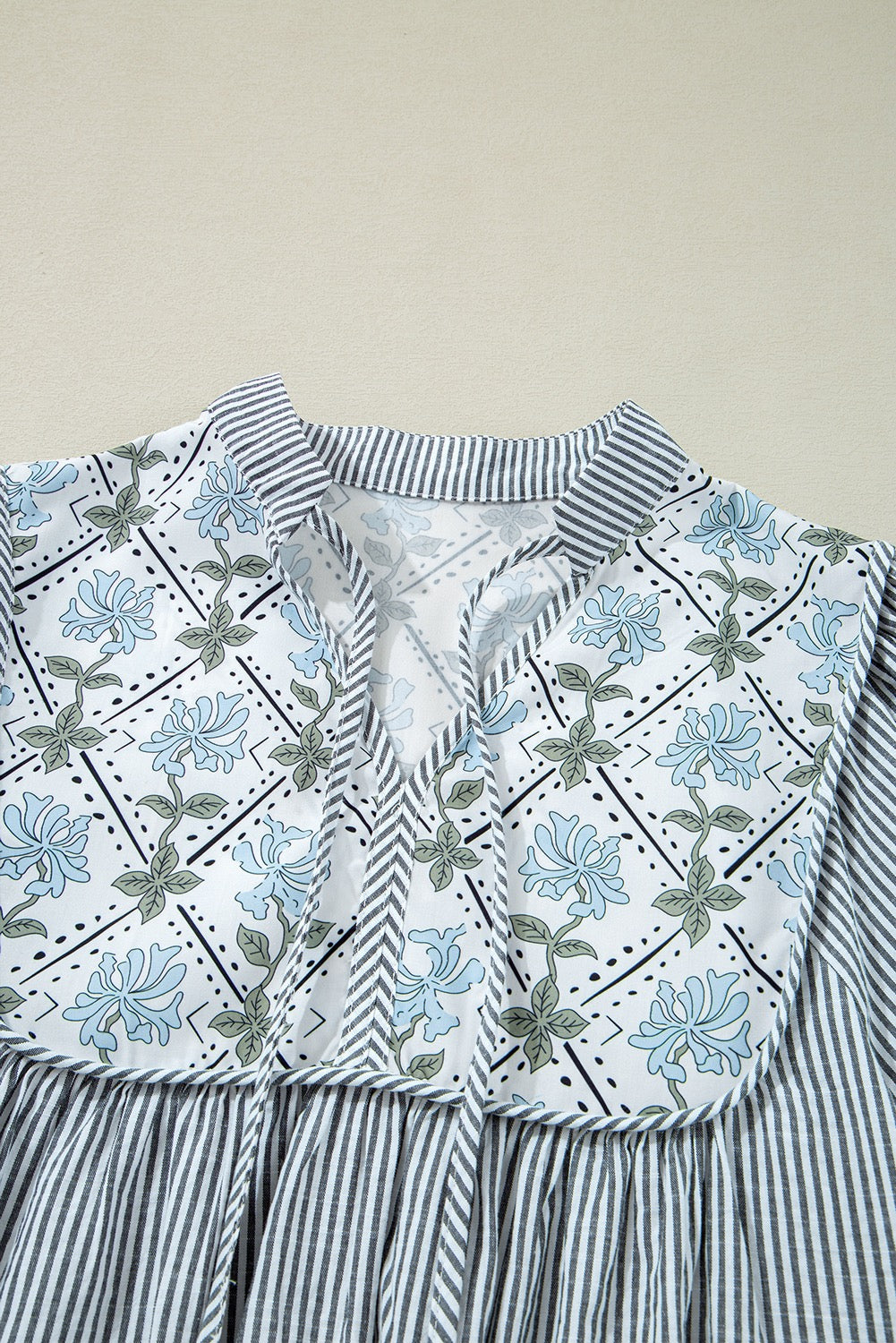 Stripe Floral Patchwork Dress