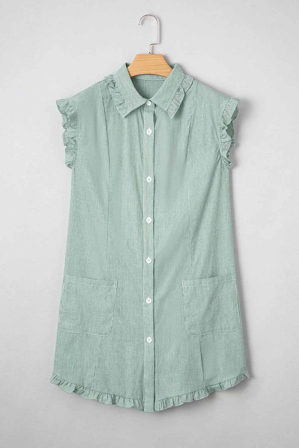 Green Frilled Mini Dress