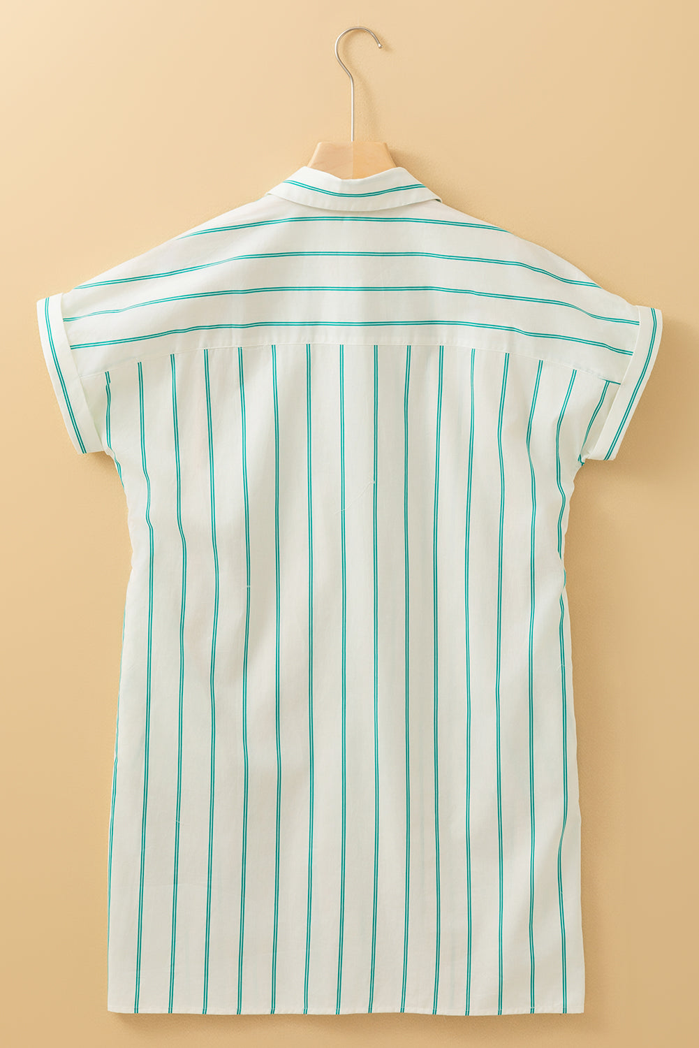 Mint Striped Shirt Dress