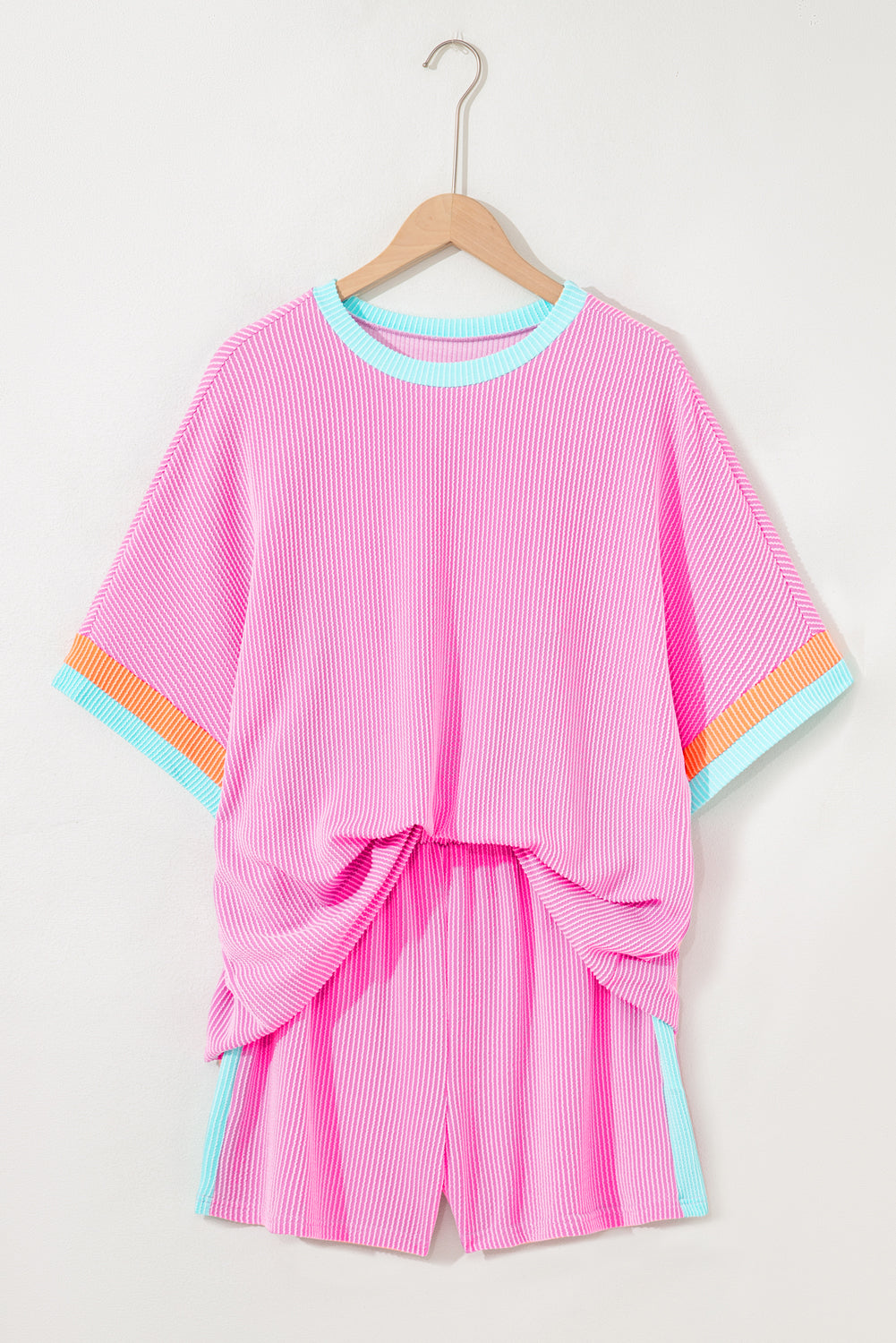 Plus Ribbed Tee & Short Set