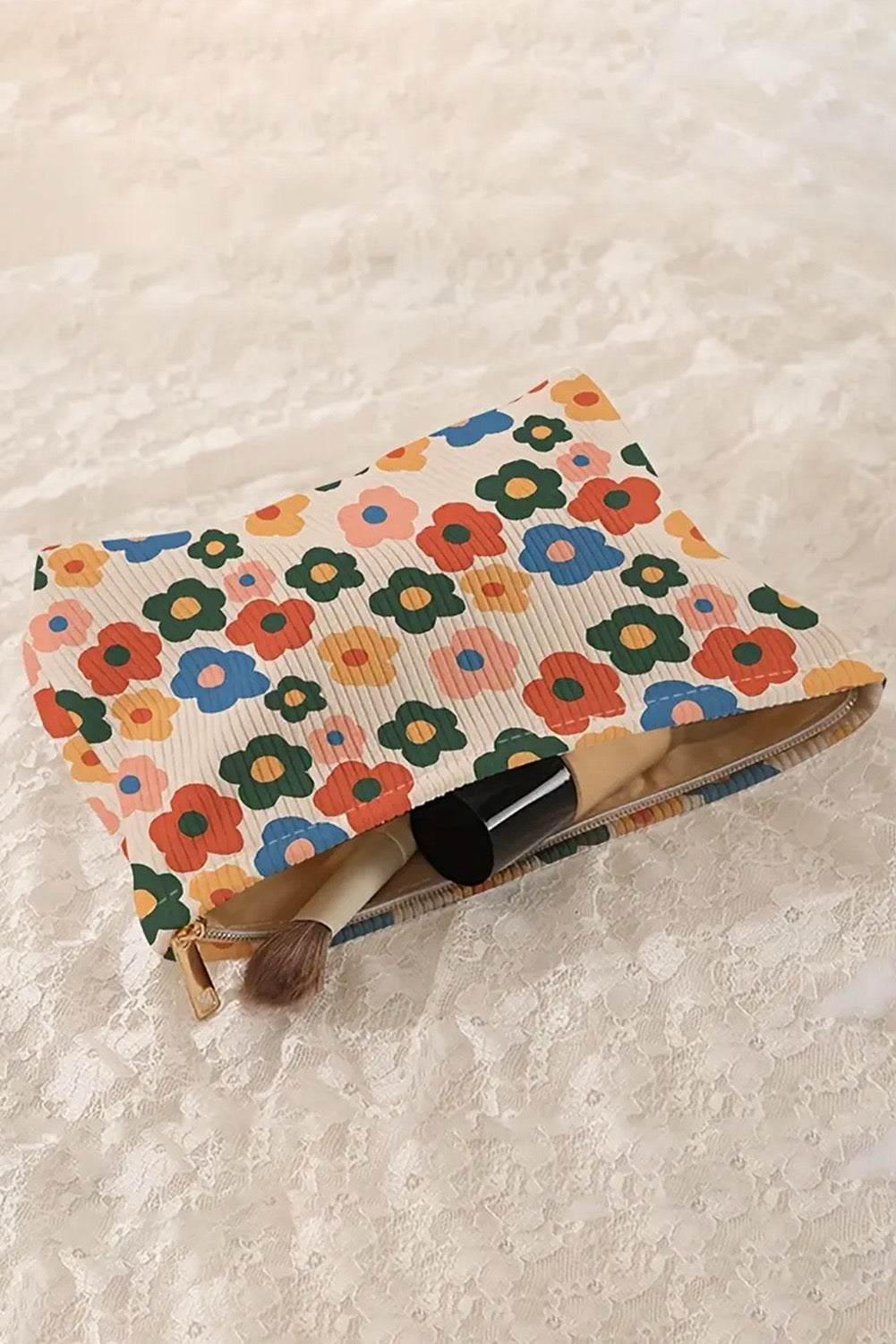 Retro Flower Cosmetic Bag