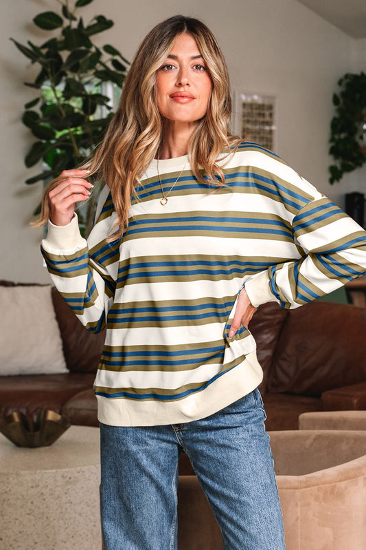 Khaki Stripe Pullover