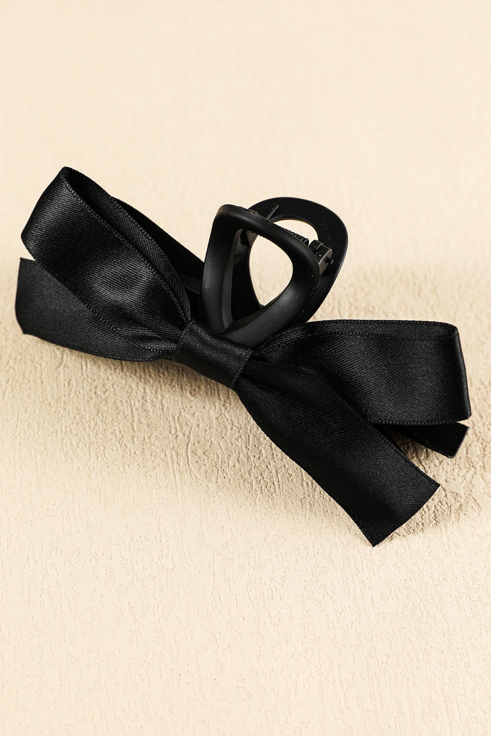 Black Ribbon Bow Hair Clip