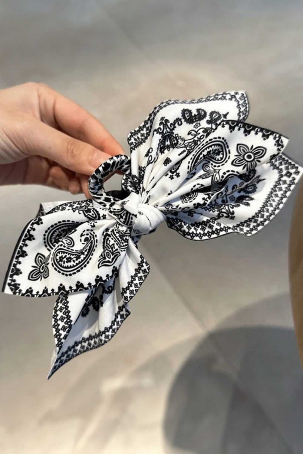 Paisley Print Hair Clip