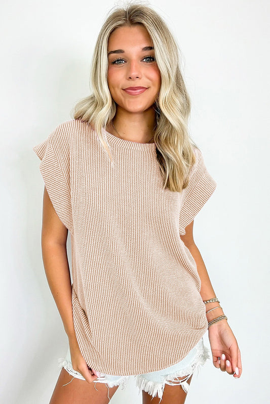 Parchment Twisted Ribbed Tshirt