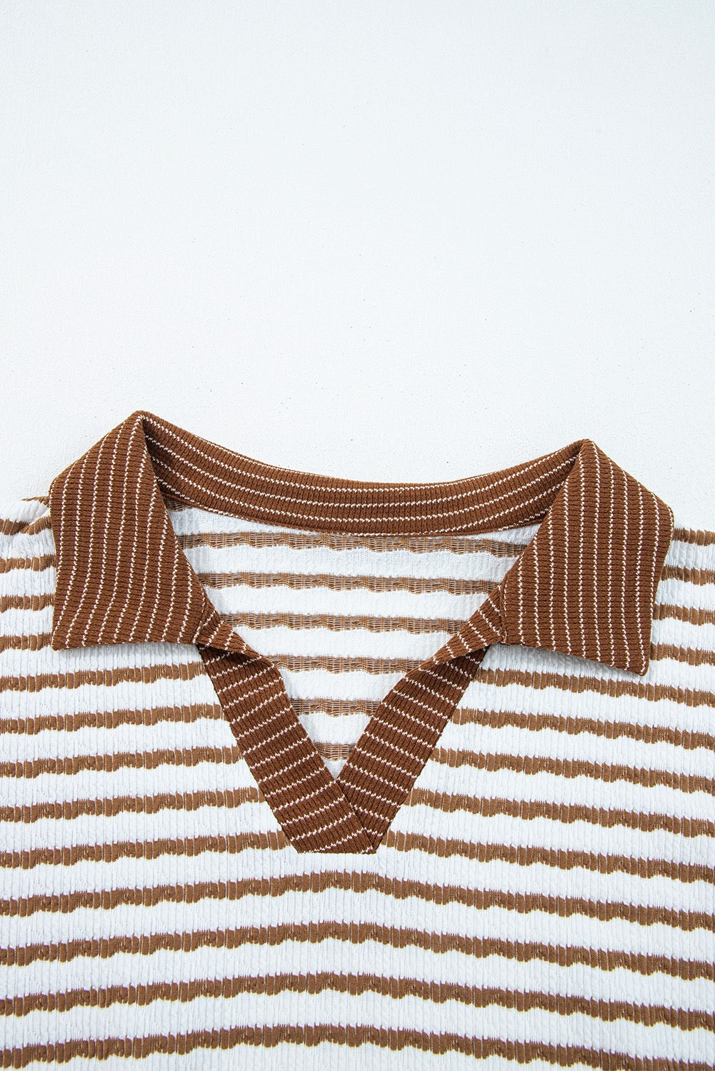 PLUS Khaki Striped Long Sleeve Set