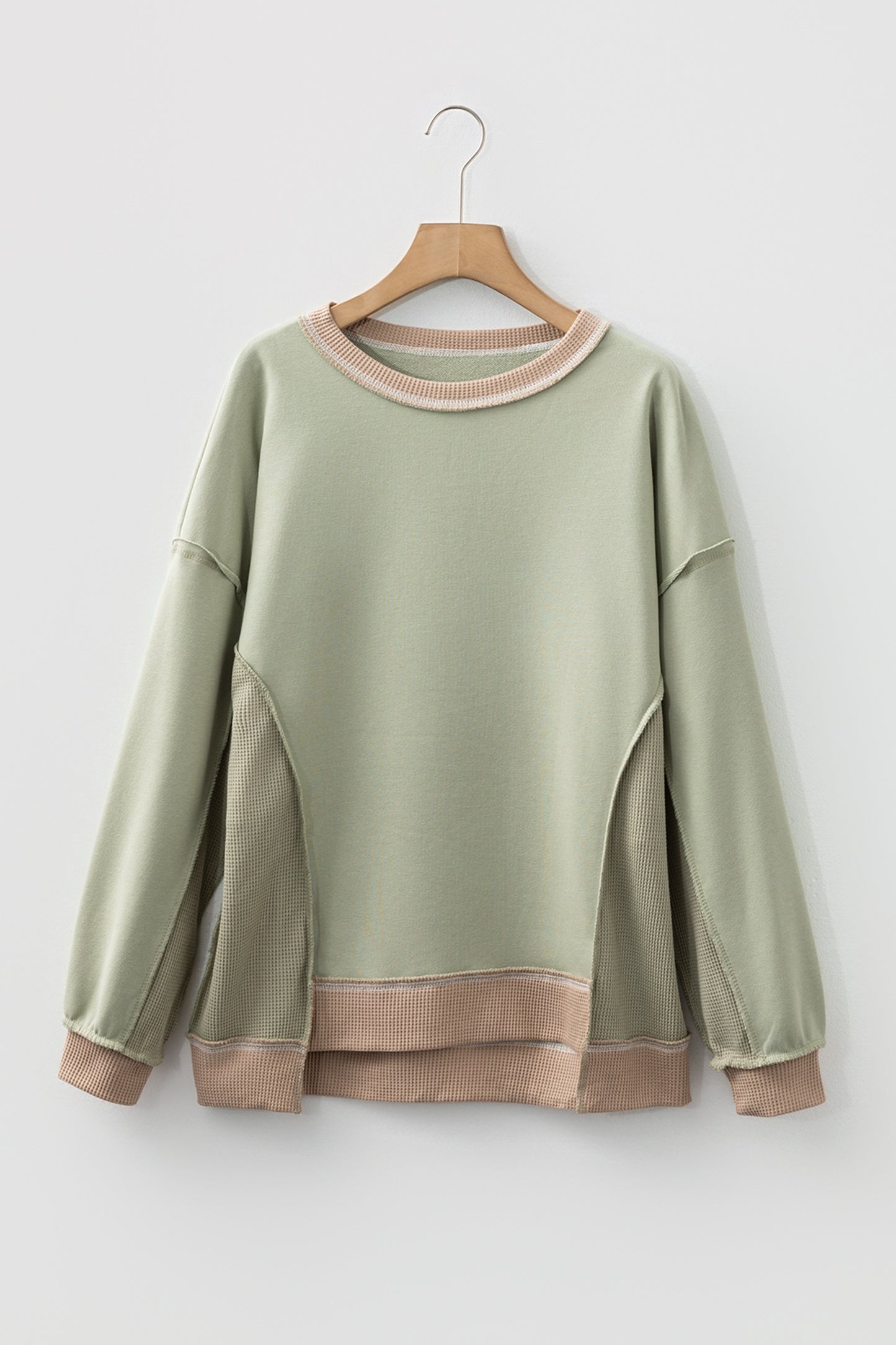 Green Color Block Sweatshirt