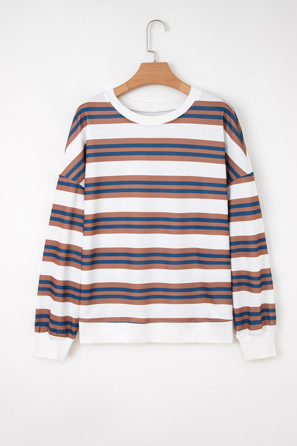 Brown Stripe Crewneck