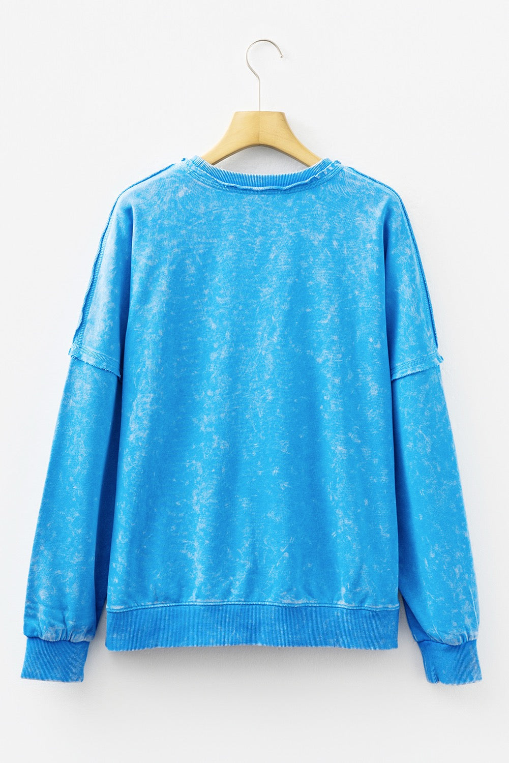 Blue Mineral Wash Pullover