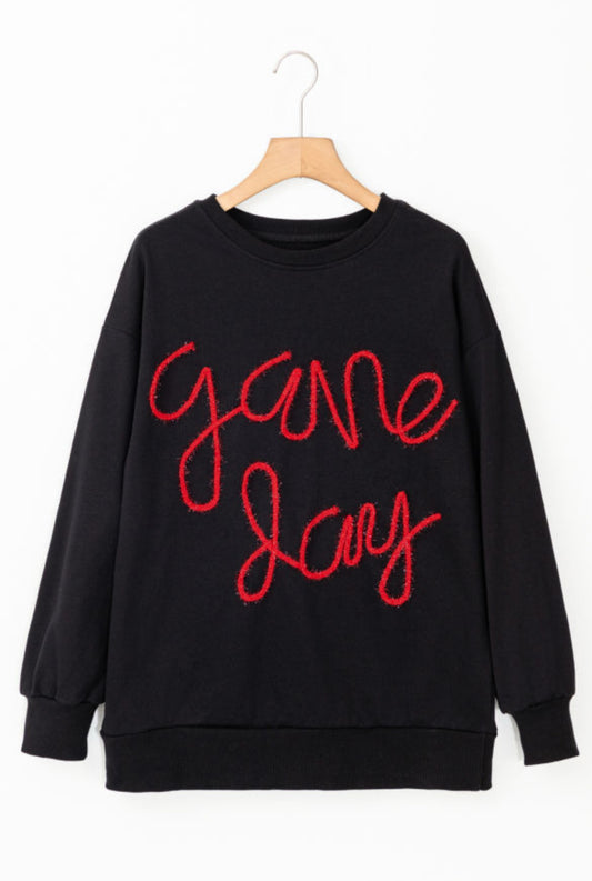 Black & Red Game Day Pullover