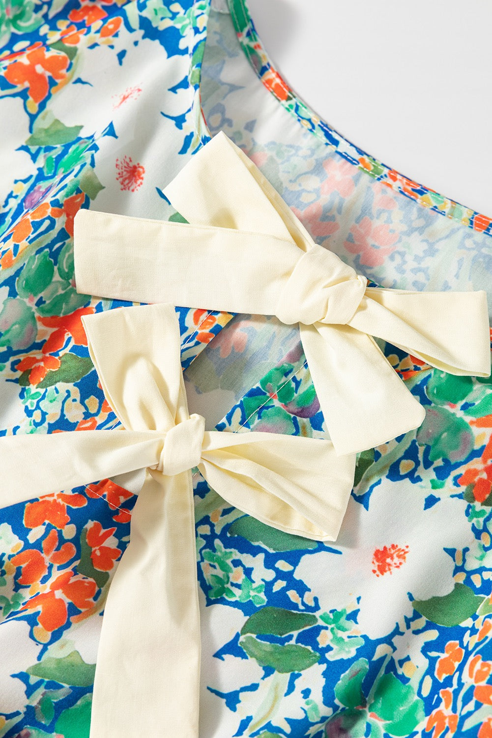 Green Floral Peplum Top