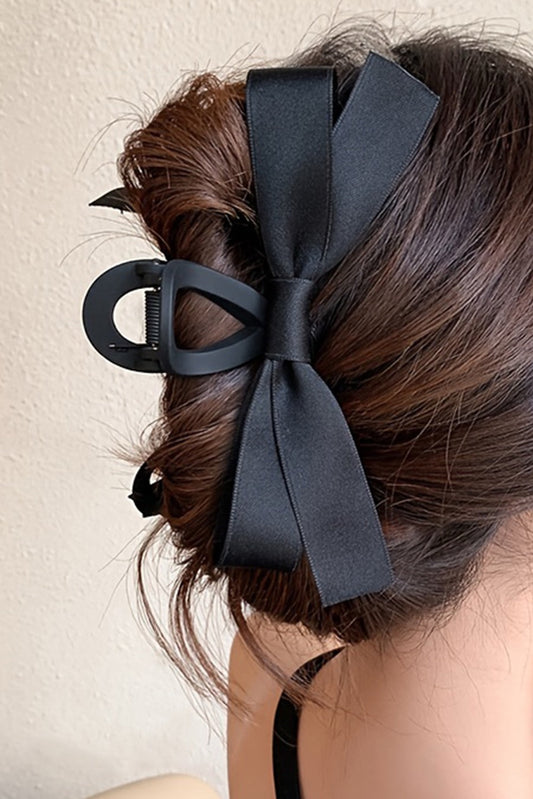 Black Bow Hair Clip