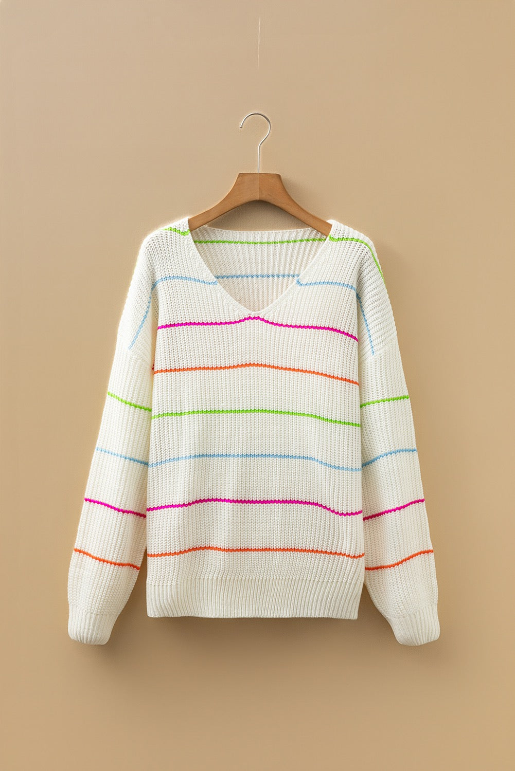 Colorful Striped Long Sleeve Top