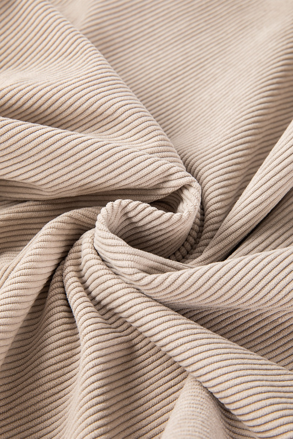 Oatmeal Ribbed Corduroy Pullover