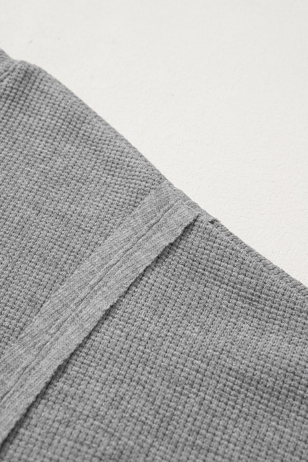 Gray Waffle Knit Pullover