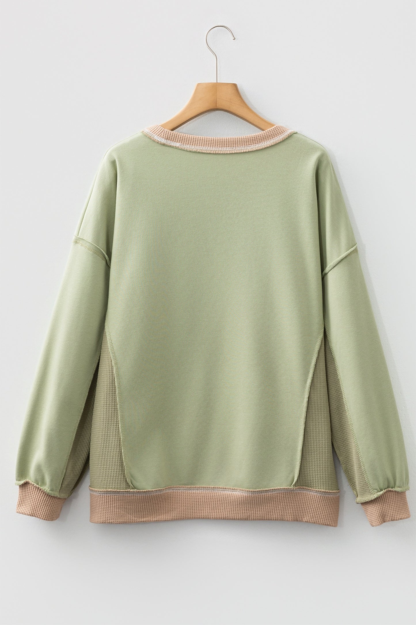 Green Color Block Sweatshirt