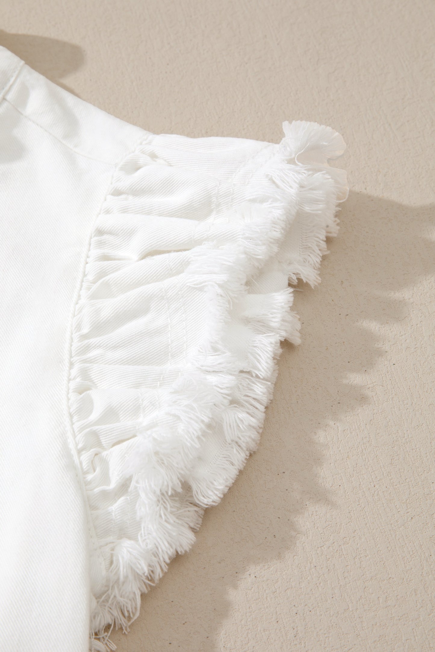 White Flutter Sleeve Top