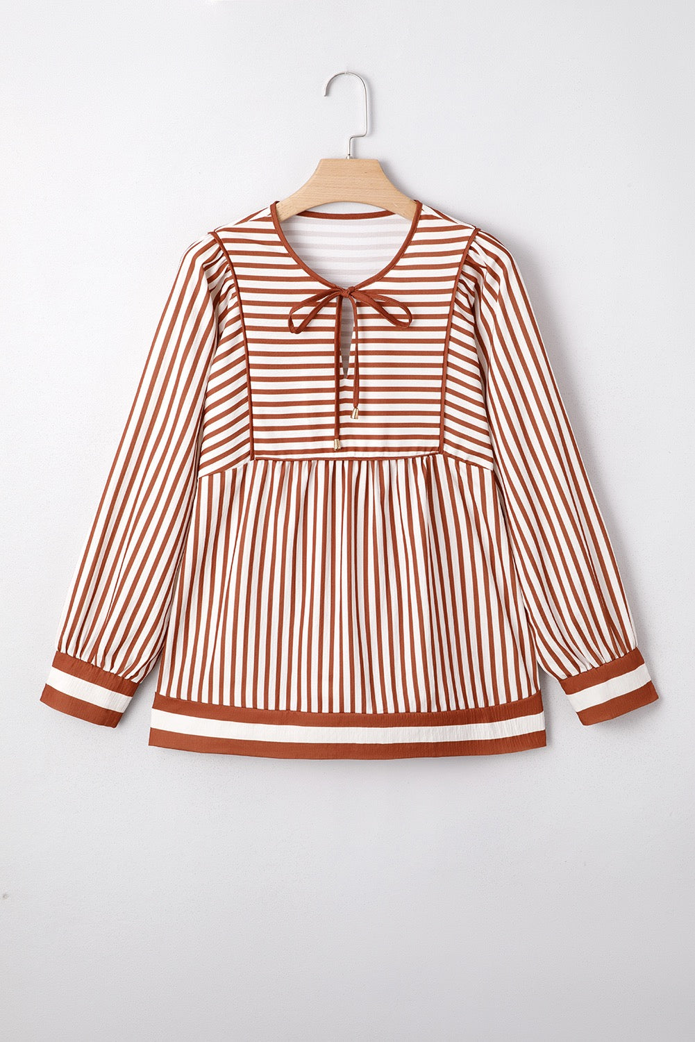 Brown Stripe Blouse