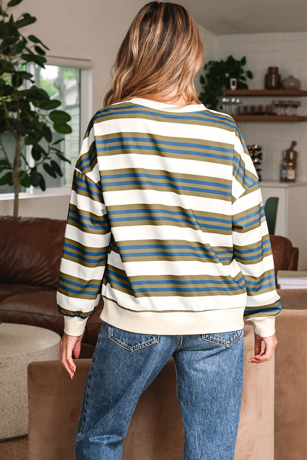 Khaki Stripe Pullover