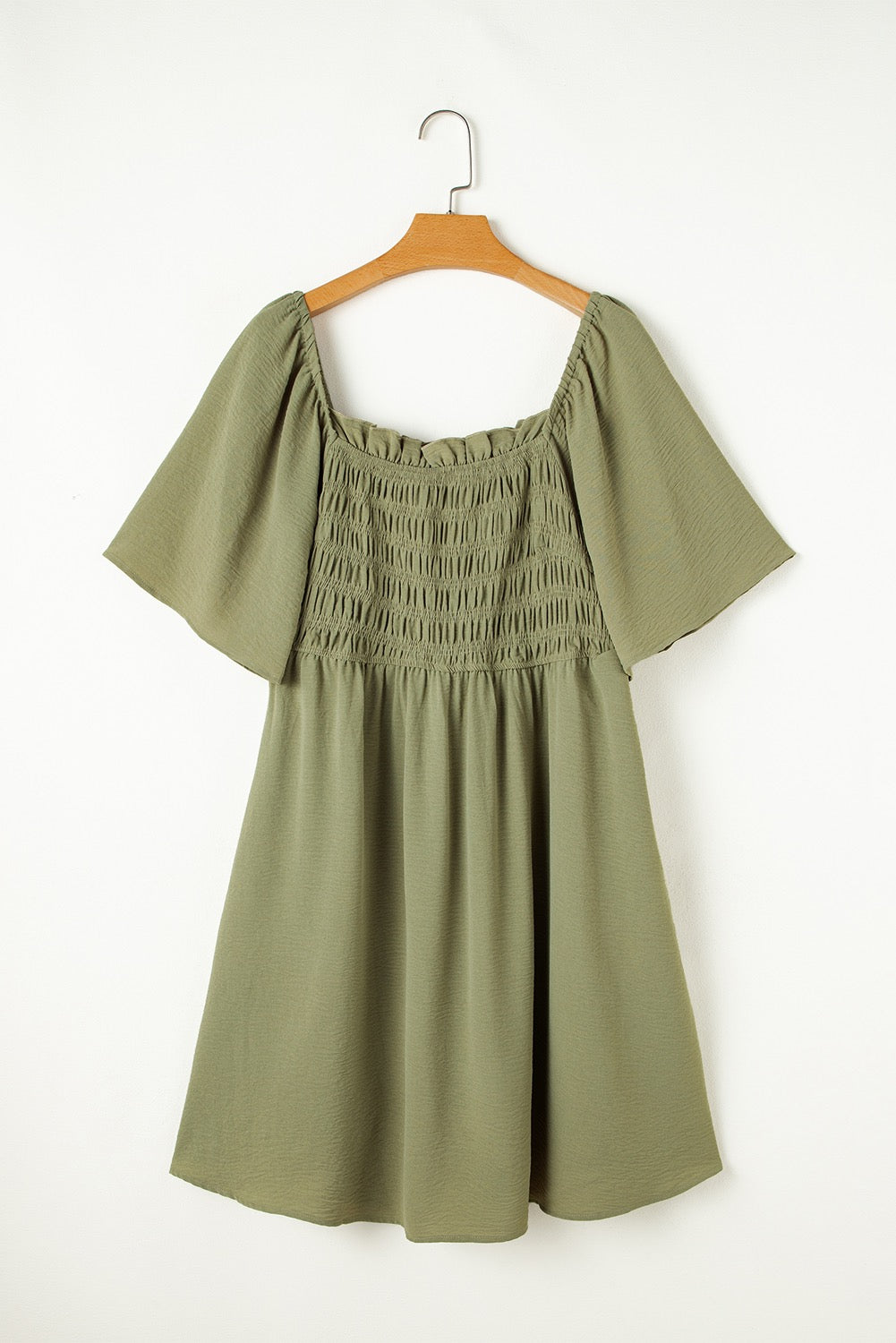 Plus Green Frilly Dress