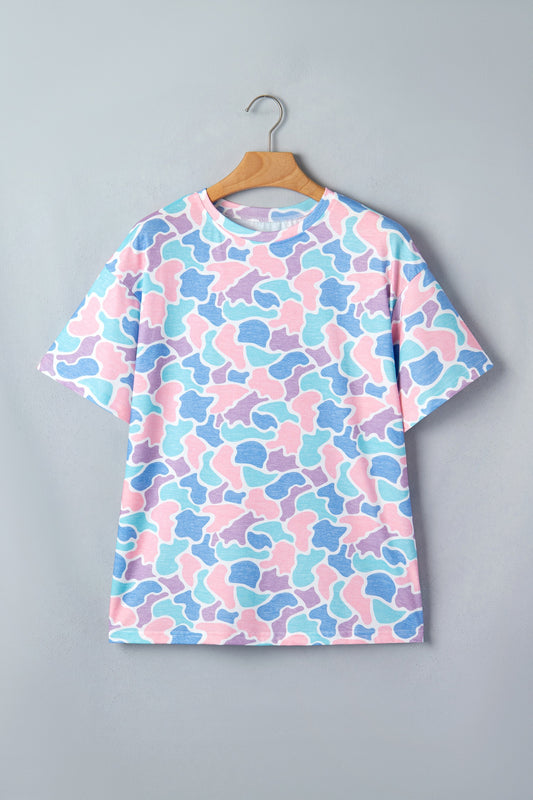 Multicolor Camo Top