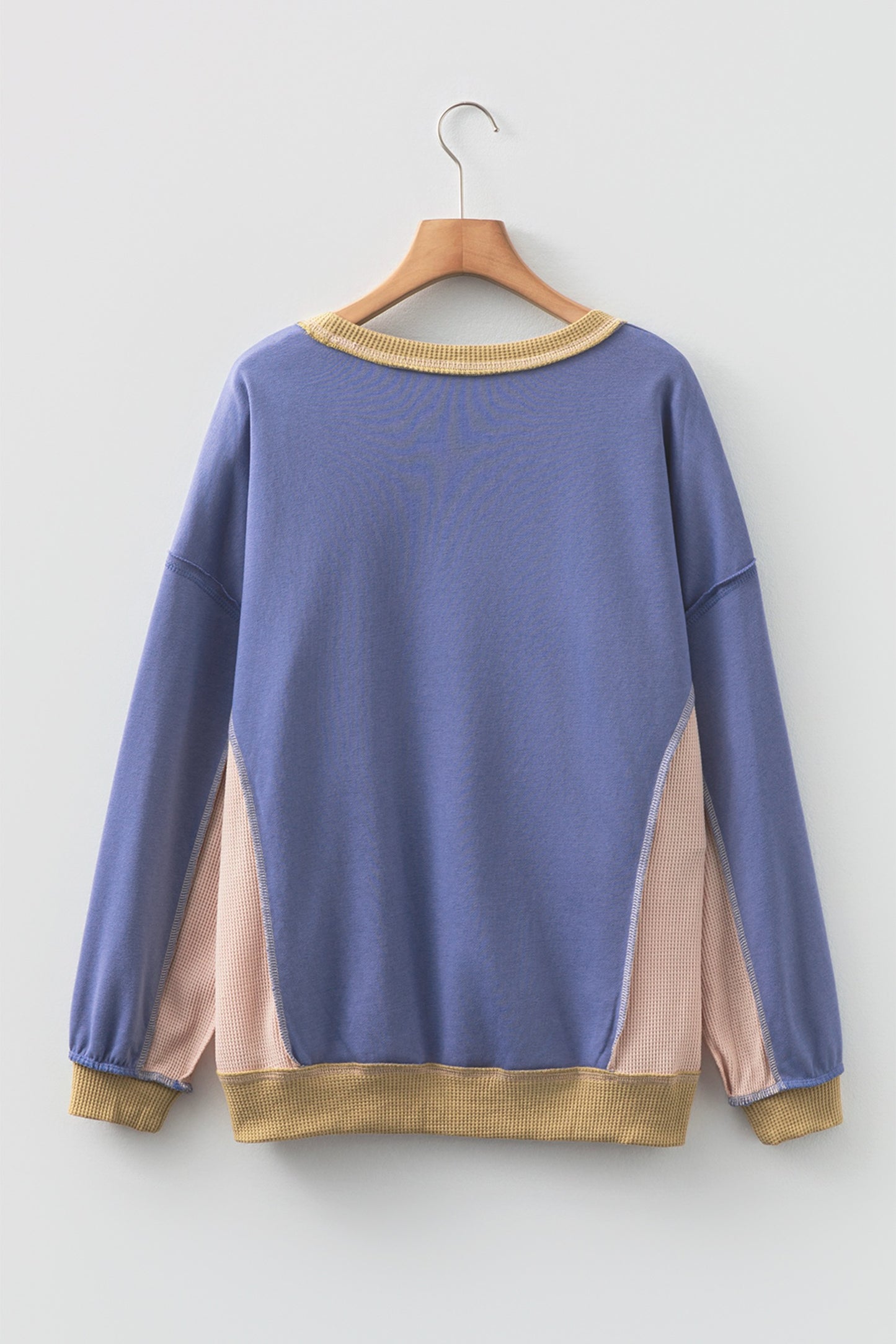 Blue Color Block Sweatshirt