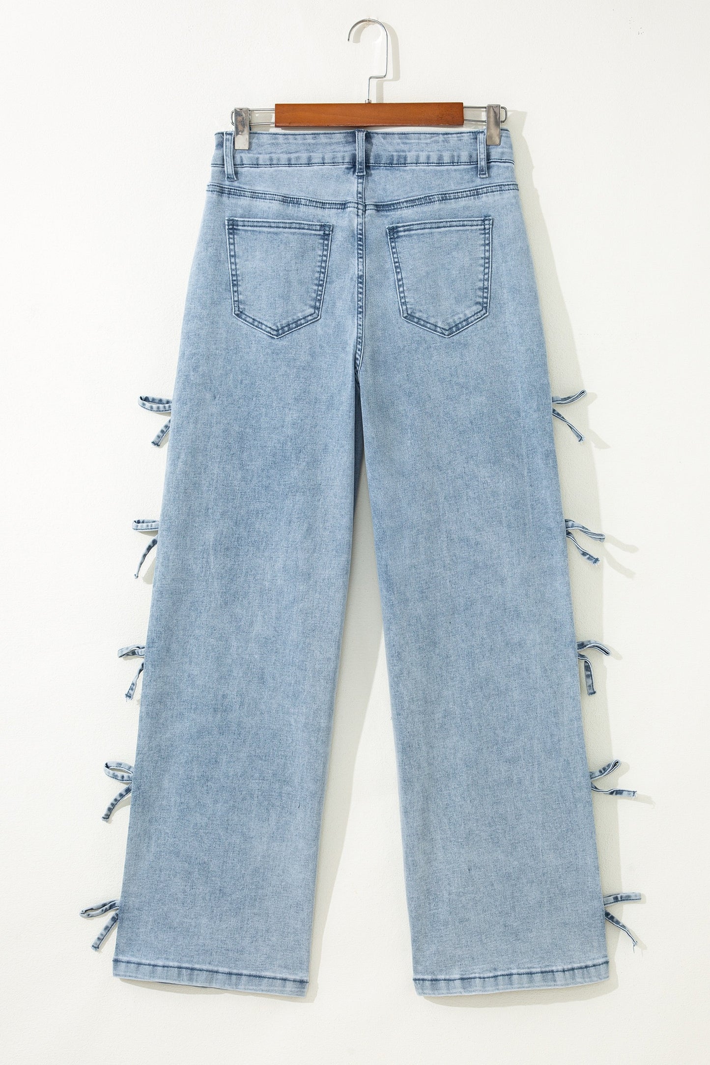 Bow Knot Straight Jeans