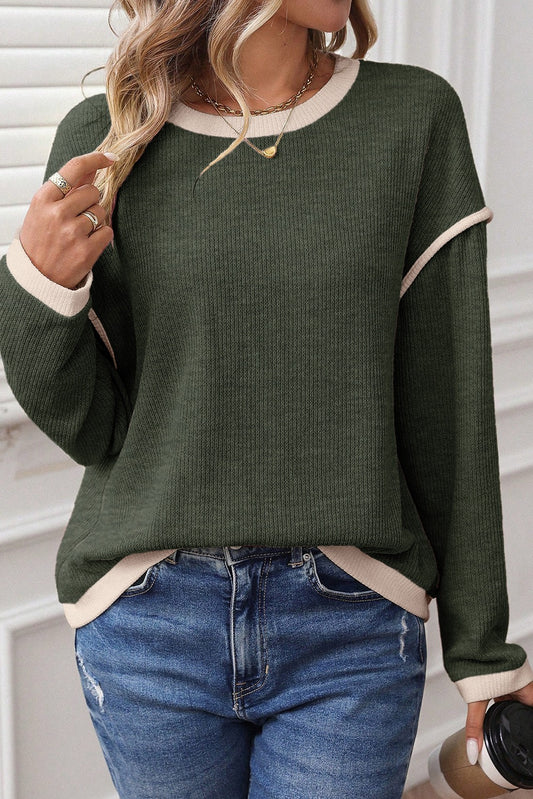 Forrest Green Contrast Top