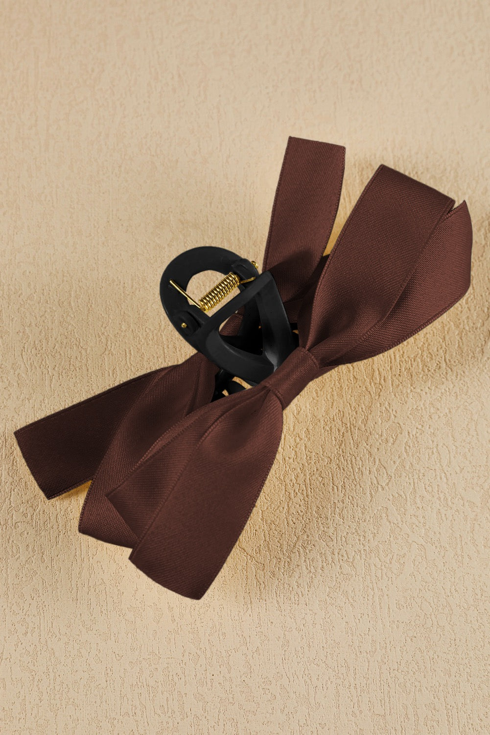Coffee Bow Hair Clip