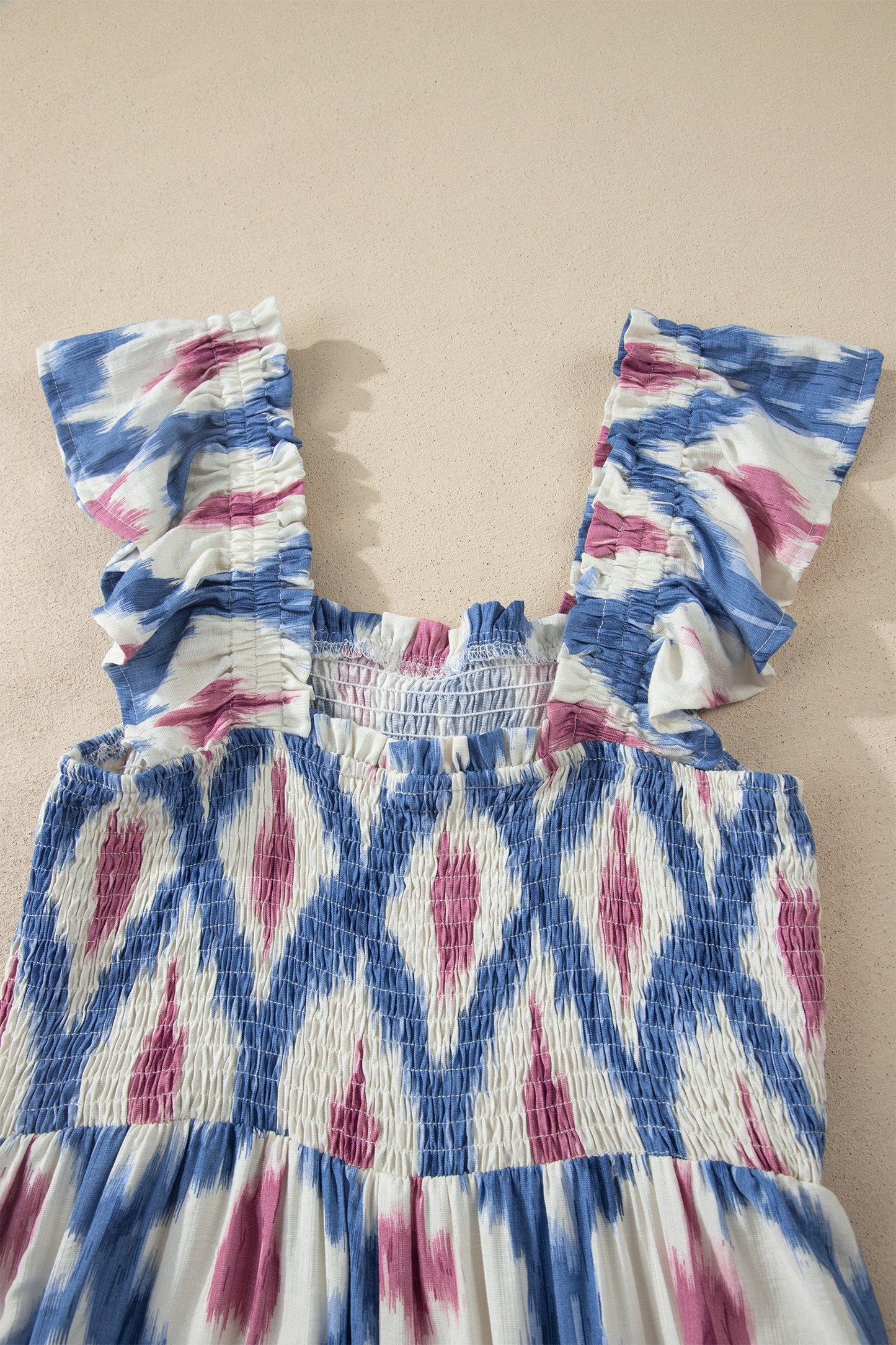 Maxi Blue Geometric Dress