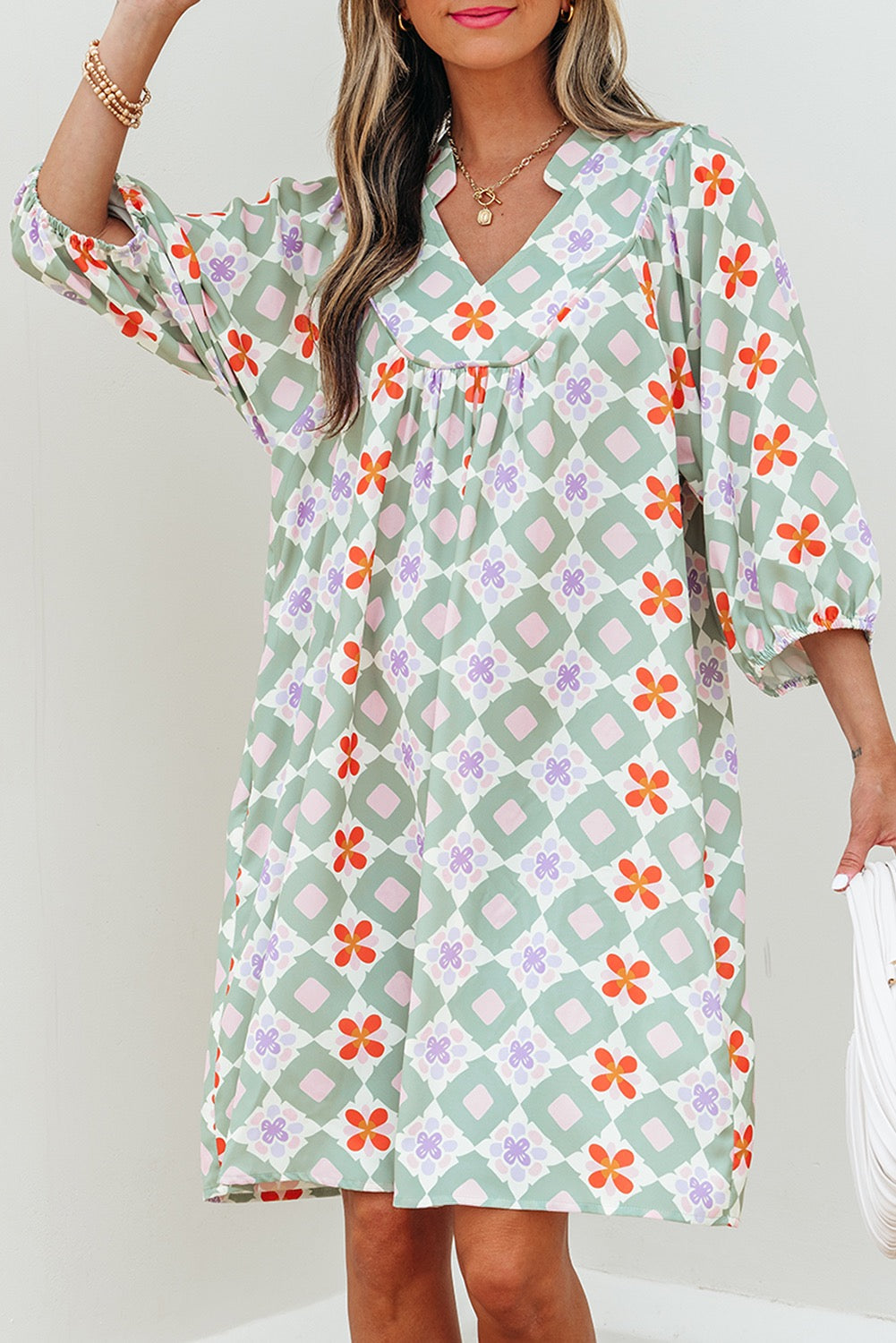 Floral Geometric Dress