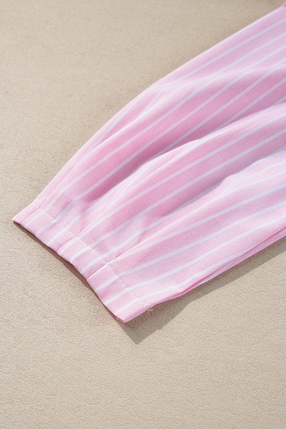 Pink Striped Bowknot Top