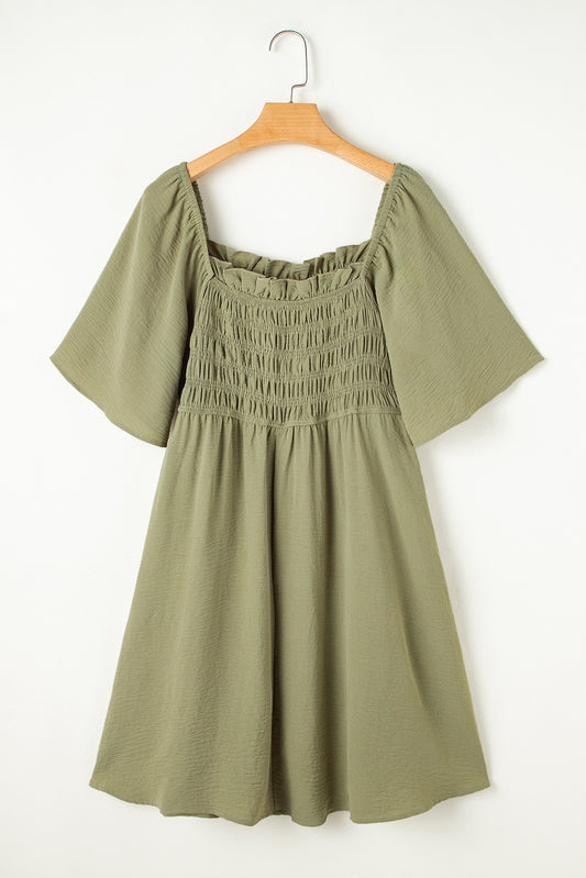 Plus Green Frilly Dress