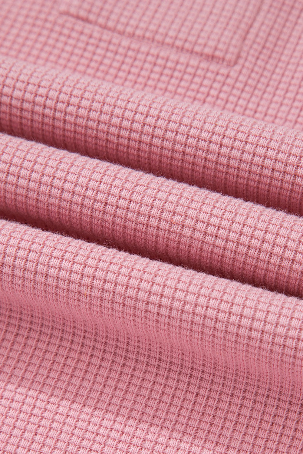 Pink Waffle Knit Pullover