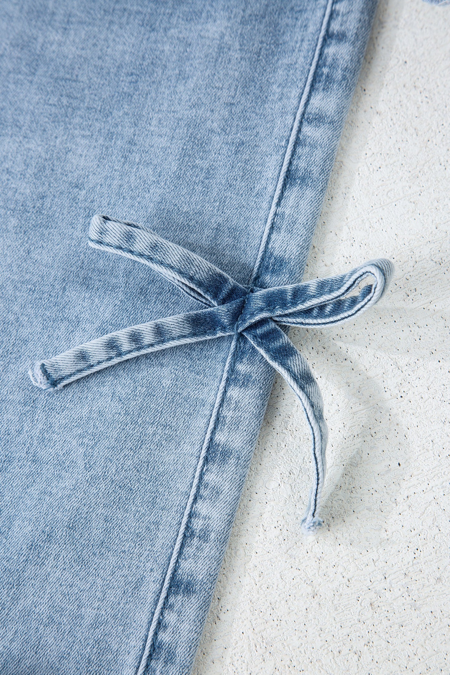 Bow Knot Straight Jeans