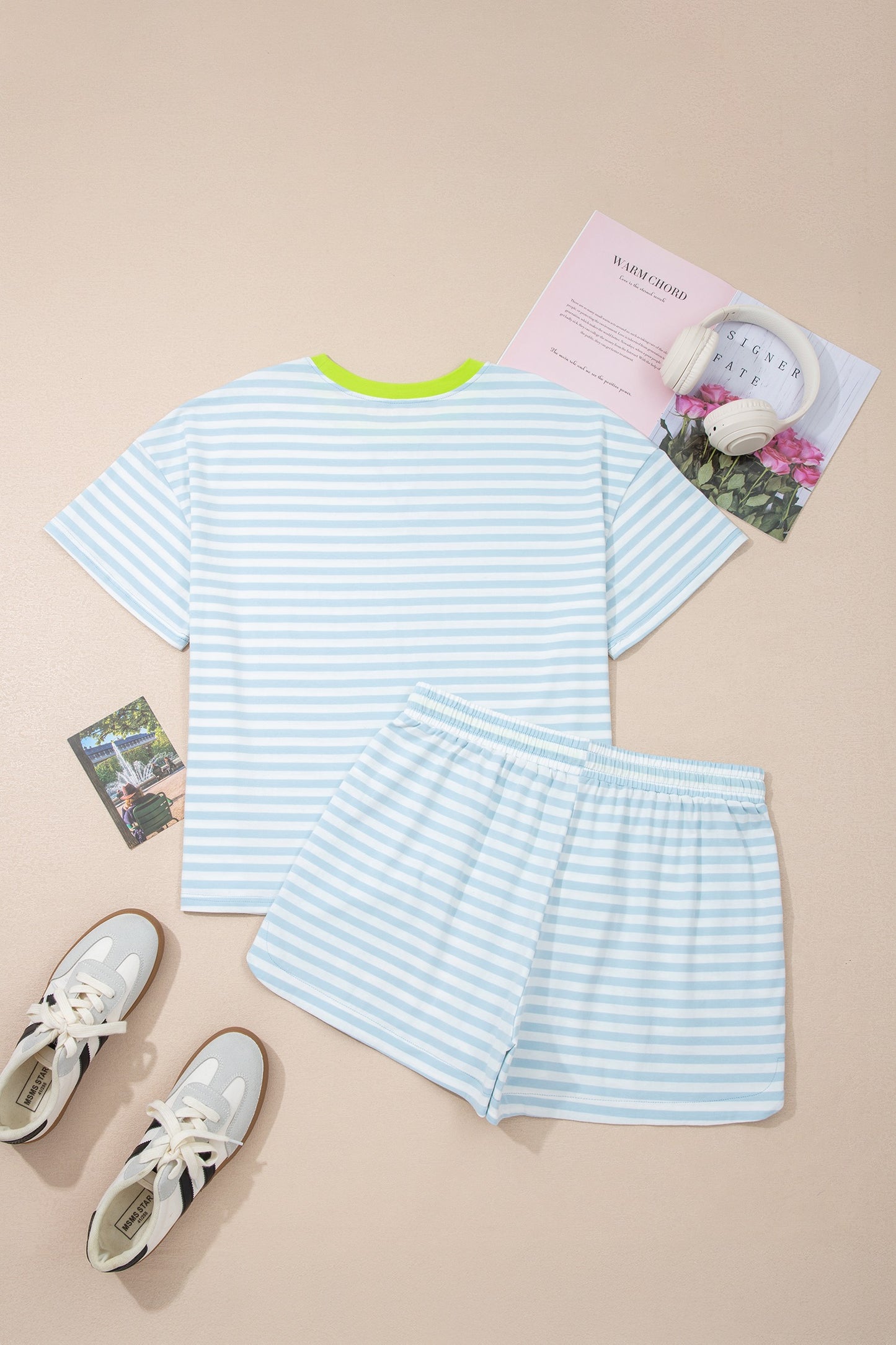 Sky Blue Stripe Set