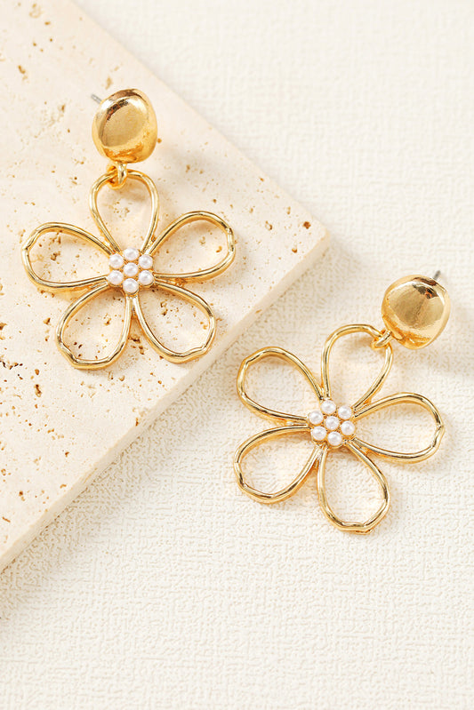 Gold Flower Earrings