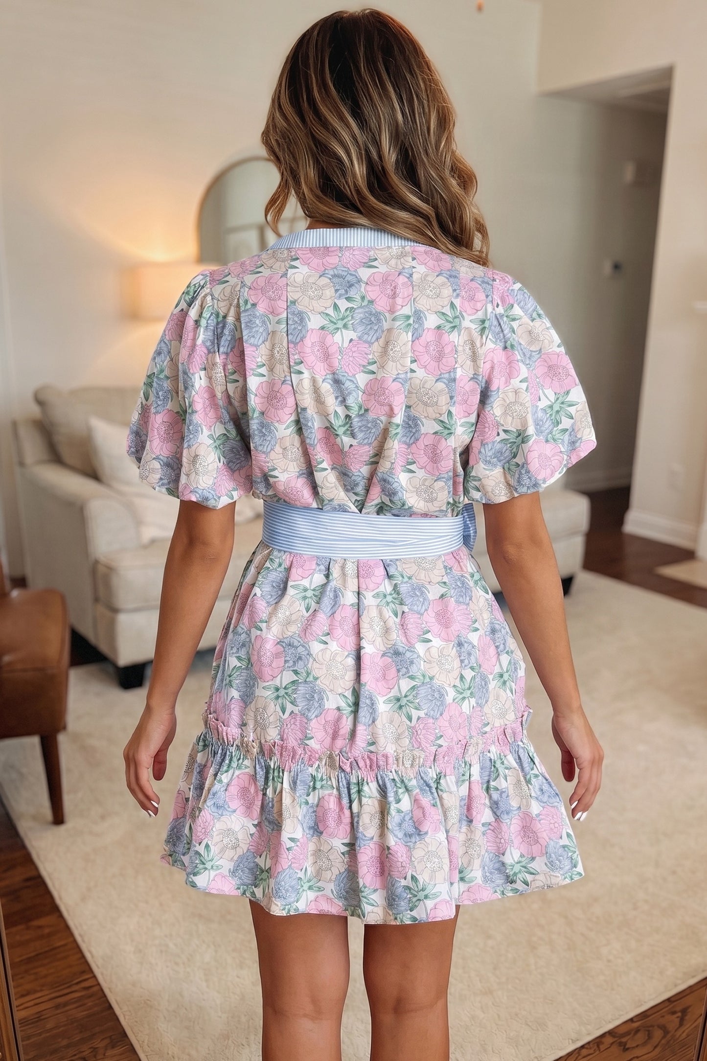 Floral Belted Dress