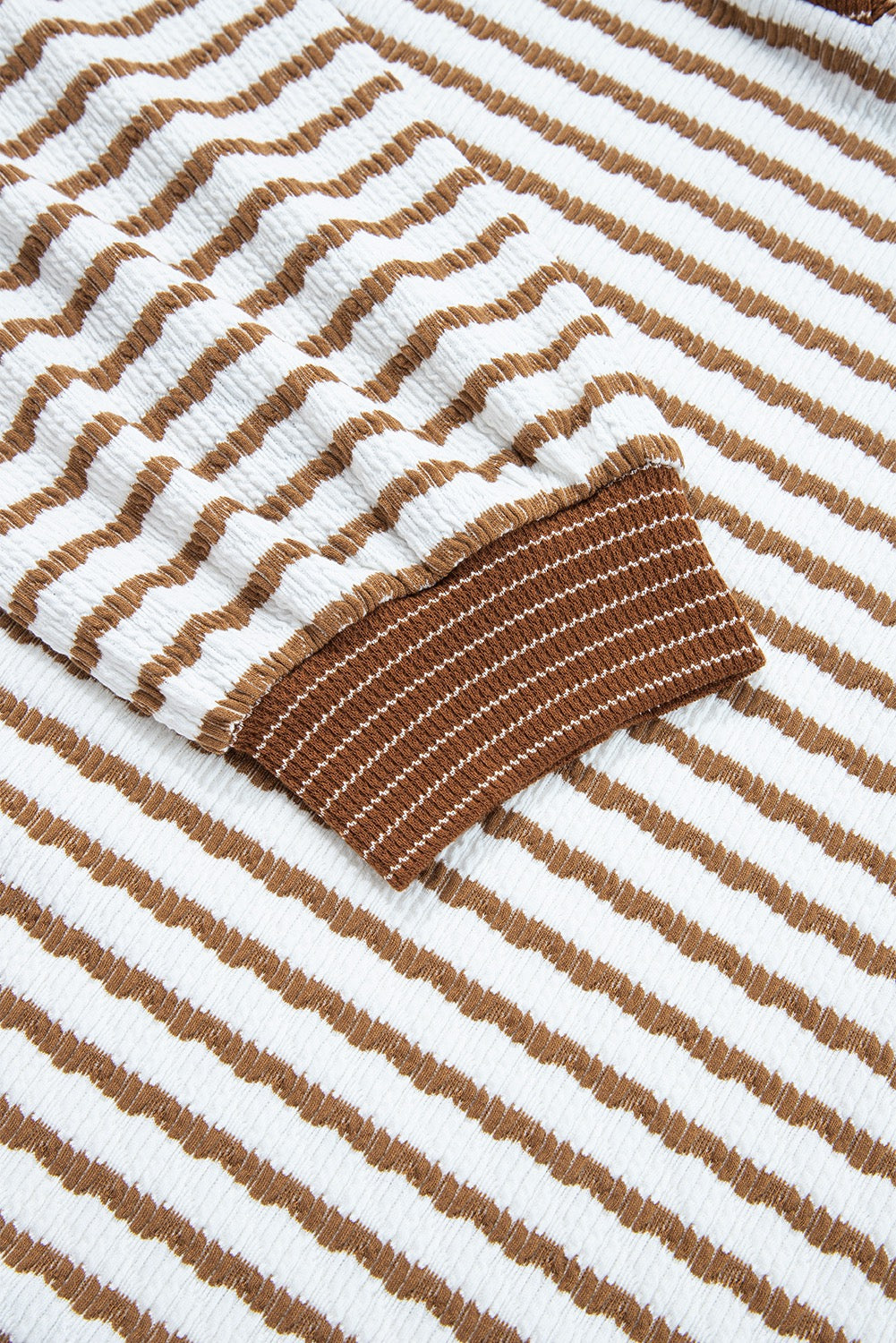 PLUS Khaki Striped Long Sleeve Set