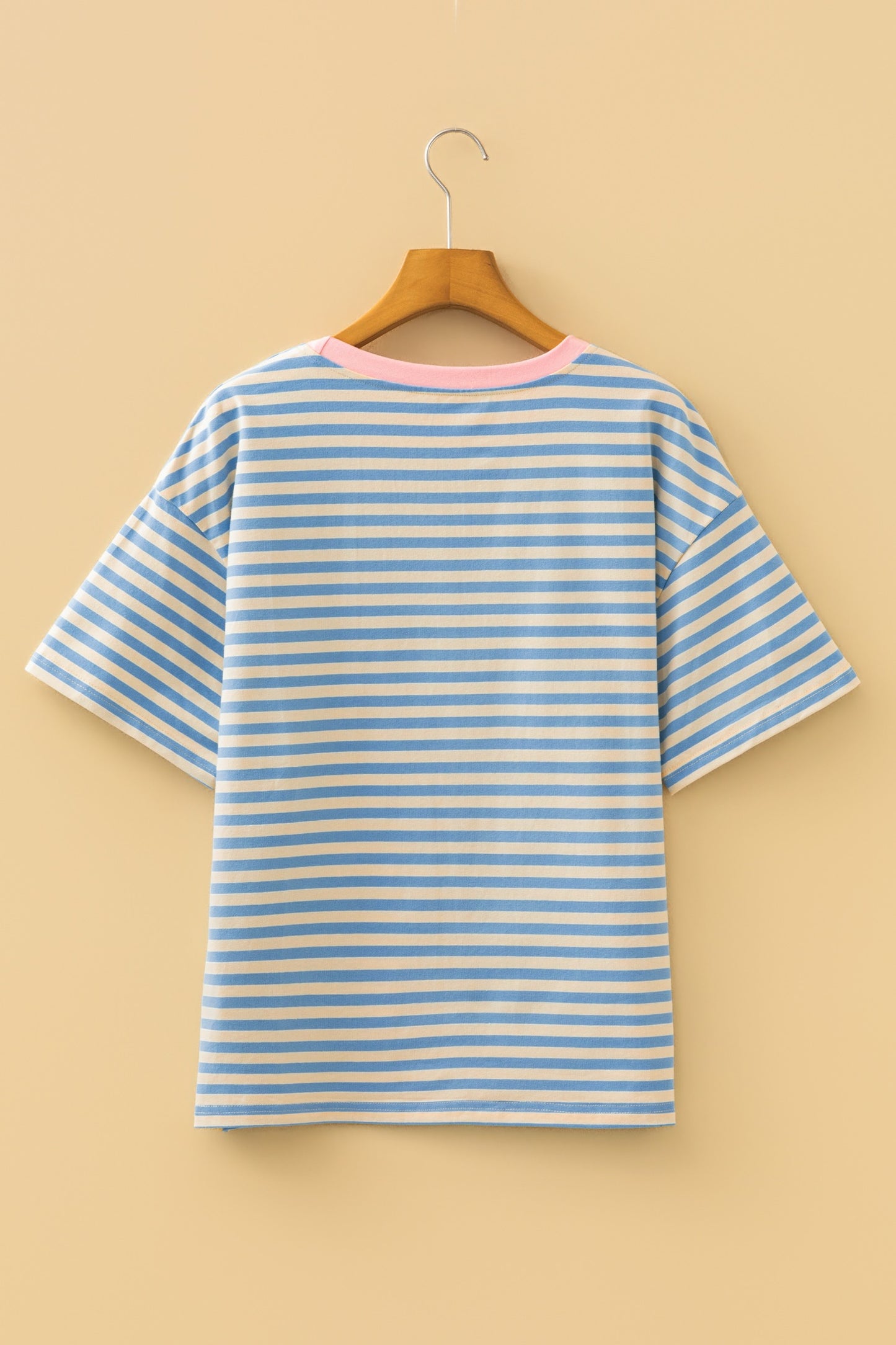 Sky Blue Striped Top